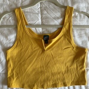 Yellow Crop Tank Top